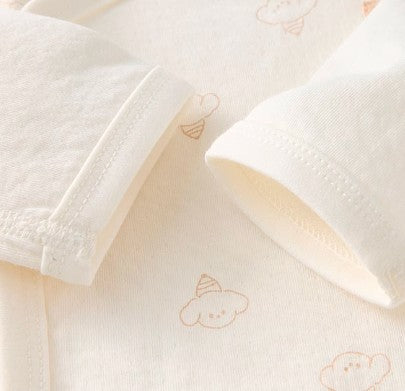 Newborn Tie-Wrap Clothing Set for Easy Changing - Natural Baby Clothing丨Pure, organic, dye-free care, cozy and gentle for babies