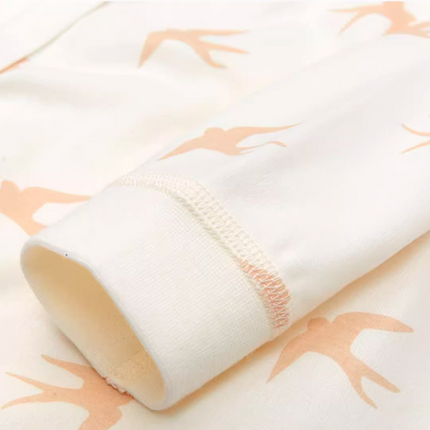 Collarless Snap Button Romper with Easy-On Design for Baby's Comfort - Natural Baby Clothing丨Pure, organic, dye-free care, cozy and gentle for babies