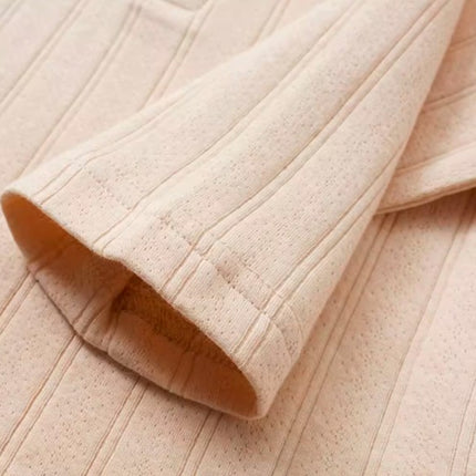 Baby Long Sleeve Crewneck Base Layer Top for Comfort - Natural Baby Clothing丨Pure, organic, dye-free care, cozy and gentle for babies