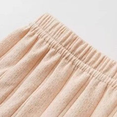 Light Brown Striped High-Waisted Wide-Leg Pants with Comfortable Fit for Casual and Stylish Wear - Natural Baby Clothing丨Pure, organic, dye-free care, cozy and gentle for babies