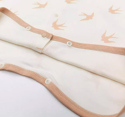 Baby Long-Sleeved Front-Opening Robe with Comfort and Warmth - Natural Baby Clothing丨Pure, organic, dye-free care, cozy and gentle for babies