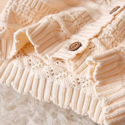 Knit Frilled Vest with Frilled Edges for Baby - Natural Baby Clothing丨Pure, organic, dye-free care, cozy and gentle for babies