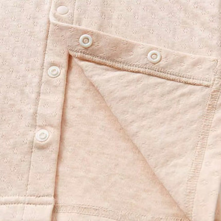 Baby Stand-Up Collar Front-Opening Long Sleeve Set - Natural Baby Clothing丨Pure, organic, dye-free care, cozy and gentle for babies