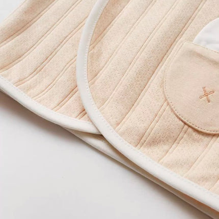 nfant Diagonal Placket Tie-Strap Vest for Easy Dressing - Natural Baby Clothing丨Pure, organic, dye-free care, cozy and gentle for babies