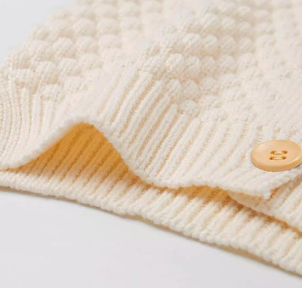 Natural Cotton Knit Sweater Jacket with Breathable and Lightweight Design for Comfort - Natural Baby Clothing丨Pure, organic, dye-free care, cozy and gentle for babies
