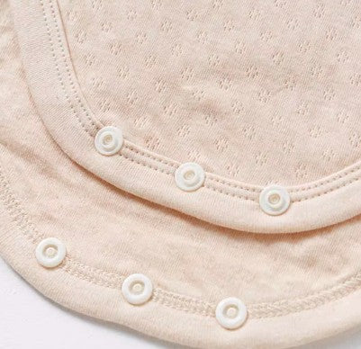 Long-Sleeved Triangle Romper with Front Snaps for Easy Dressing - Natural Baby Clothing丨Pure, organic, dye-free care, cozy and gentle for babies