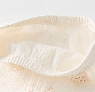 Round-Neck Shoulder Snap Set with Comfortable Fit - Natural Baby Clothing丨Pure, organic, dye-free care, cozy and gentle for babies