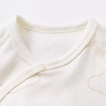 Autumn Winter Organic Cotton Warm Newborn Baby Romper Cute Cloud Dye-free Long Sleeve Jumpsuit - Natural Baby Clothing丨Pure, organic, dye-free care, cozy and gentle for babies