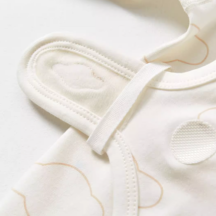 Autumn Winter Organic Cotton Warm Newborn Baby Romper Cute Cloud Dye-free Long Sleeve Jumpsuit - Natural Baby Clothing丨Pure, organic, dye-free care, cozy and gentle for babies