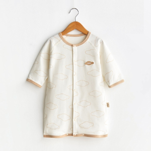 Baby Long Sleeve Sleep Gown - Natural Baby Clothing丨Pure, organic, dye-free care, cozy and gentle for babies