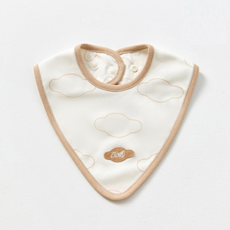 Double-Layer Cotton Triangle Drool Bib - Natural Baby Clothing丨Pure, organic, dye-free care, cozy and gentle for babies