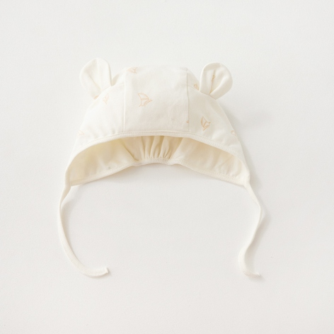 Newborn Tie-Closure Baby Hat - Natural Baby Clothing丨Pure, organic, dye-free care, cozy and gentle for babies