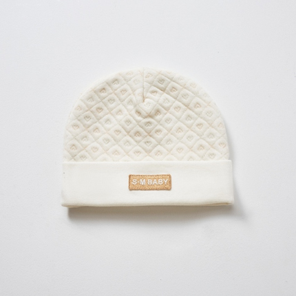 Heart Pattern Air Layer Thermal Newborn Hat - Natural Baby Clothing丨Pure, organic, dye-free care, cozy and gentle for babies