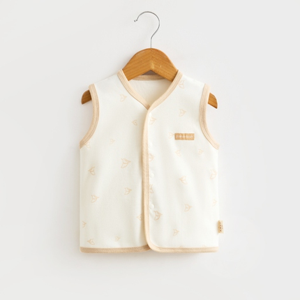 Double-Layer Cotton Baby Vest - Natural Baby Clothing丨Pure, organic, dye-free care, cozy and gentle for babies