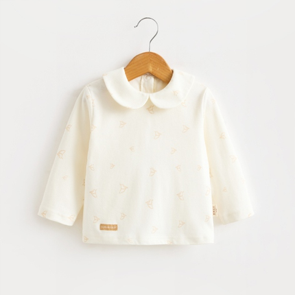 Baby Peter Pan Collar Bodysuit - Natural Baby Clothing丨Pure, organic, dye-free care, cozy and gentle for babies