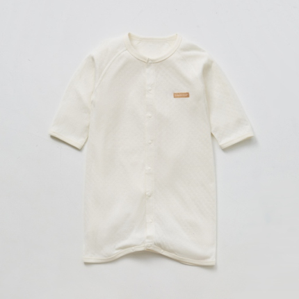 Bamboo Cotton Long Sleeve Sleep Gown - Natural Baby Clothing丨Pure, organic, dye-free care, cozy and gentle for babies