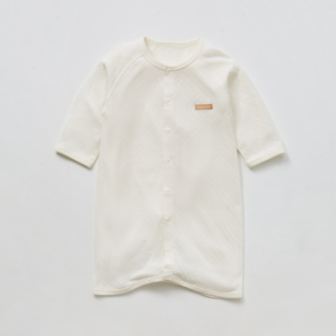 Bamboo Cotton Long Sleeve Sleep Gown - Natural Baby Clothing丨Pure, organic, dye-free care, cozy and gentle for babies