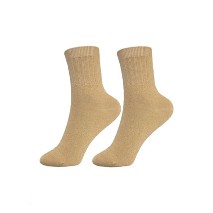 Women’s Organic Cotton Undyed Crew Socks - Natural Baby Clothing丨Pure, organic, dye-free care, cozy and gentle for babies