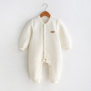 Baby Air Layer Stand Collar Snap-Front Romper