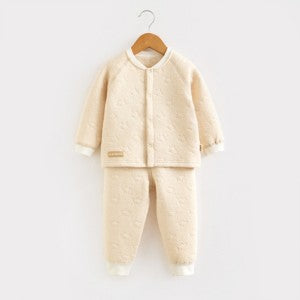 ベビーフルフロントオープン保温下着セット