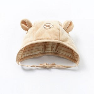 Baby Velvet Quilted Tie-Closure Hat