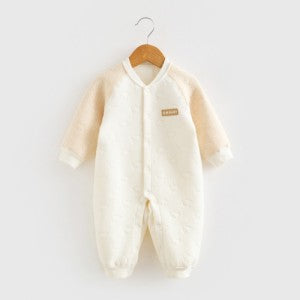 ベビーエアレイヤースタンドカラーフルフロントオープンロンパース